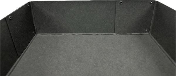 Kartonfritze Stülpdeckelkarton genietet 310x230x100mm für DIN A4 aus Schwarzpappe 1,2mm dick außen satiniert 10